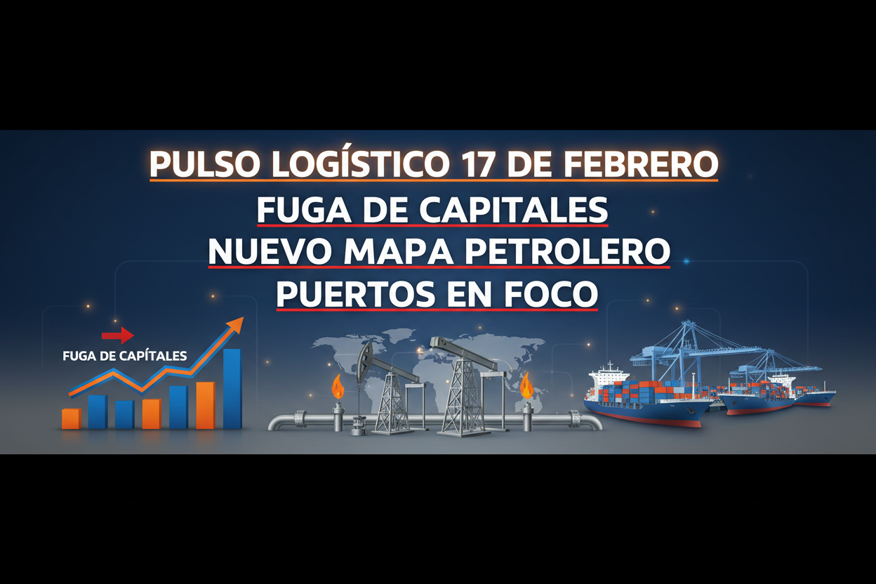 Pulso Logístico 17 de Febrero: Fuga de Capitales, Nuevo Mapa Petrolero y Puertos en Foco