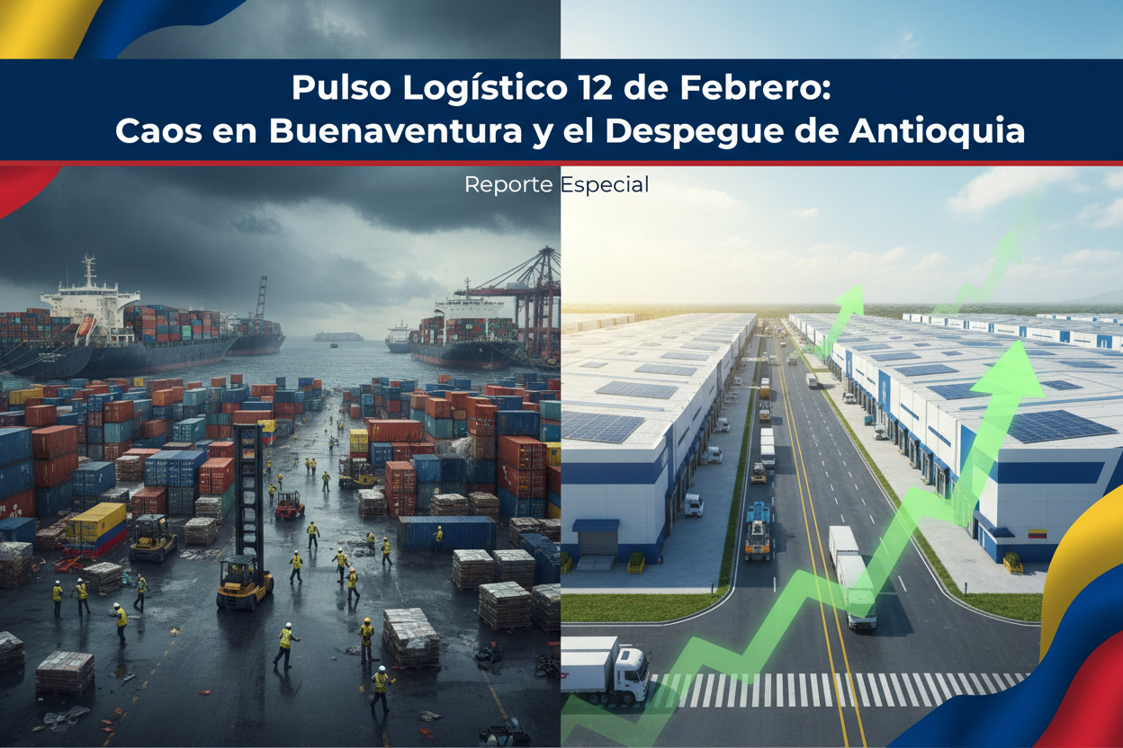 Pulso Logístico 12 de Febrero: Caos en Buenaventura y el Despegue de Antioquia