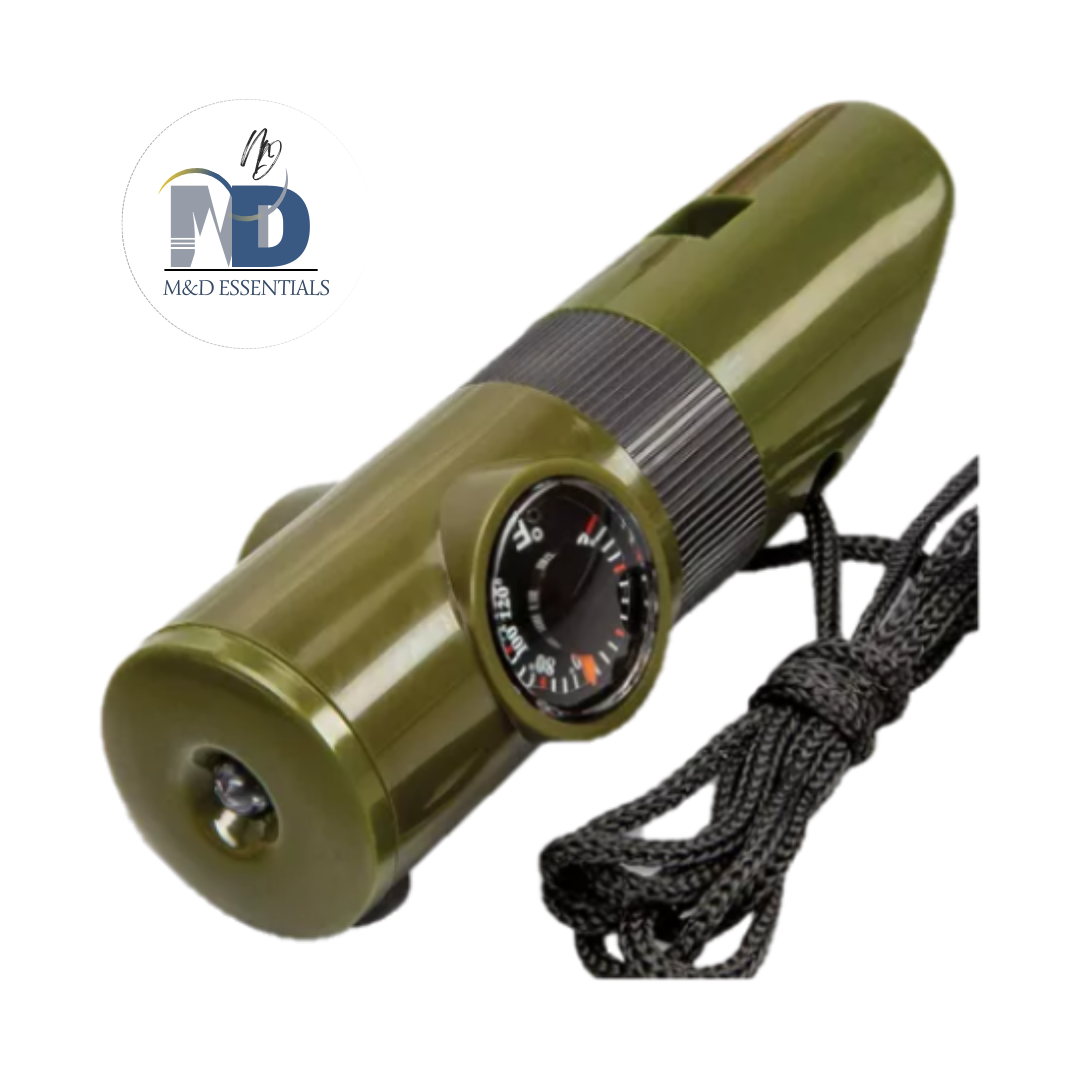 Silbato 7 funciones Multiherramienta de Supervivencia 7 en 1