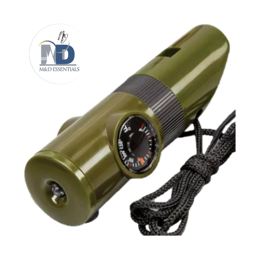 Silbato 7 funciones Multiherramienta de Supervivencia 7 en 1