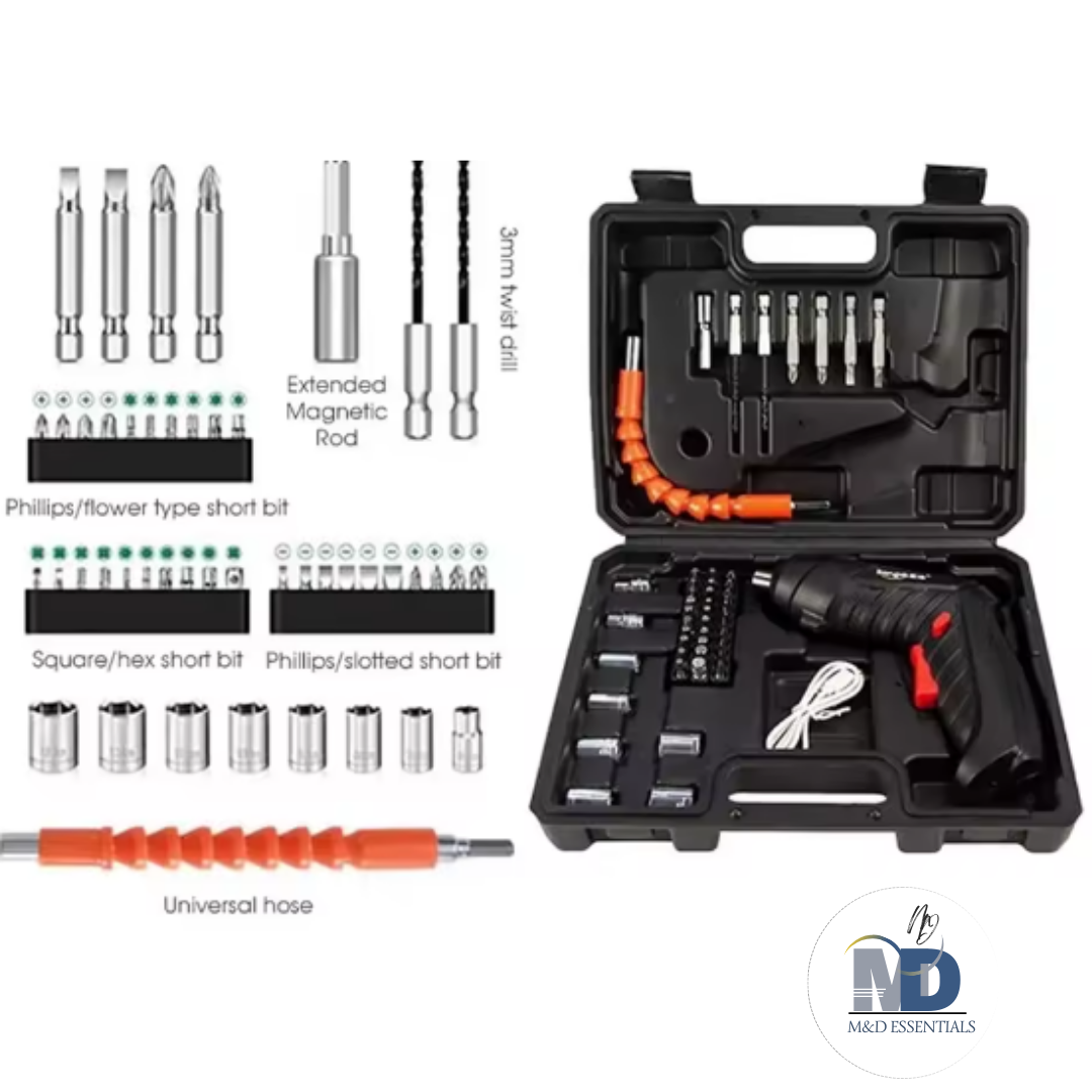 Kit Destornillador Eléctrico Inalámbrico SET x 47 PIEZAS