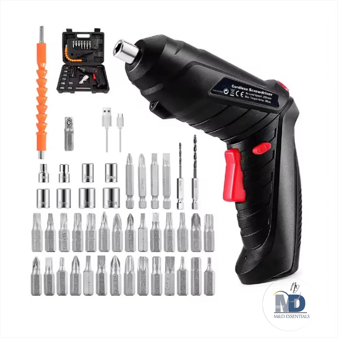 Kit Destornillador Eléctrico Inalámbrico SET x 47 PIEZAS