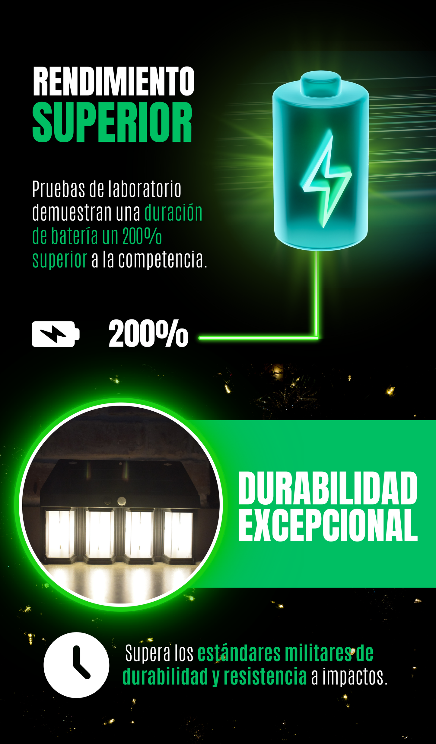 Linterna Para Camping Carga Solar Y Usb